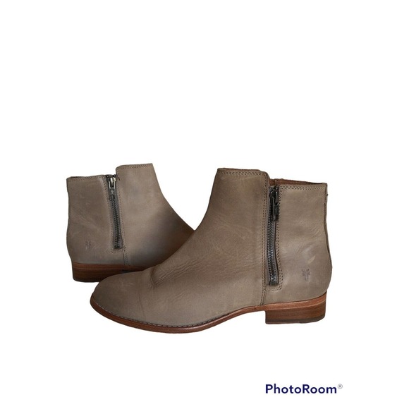 Frye Shoes - FRYE Womens Natalie Double Zip Grey Suede Boots EUC Size 7 Retail $328